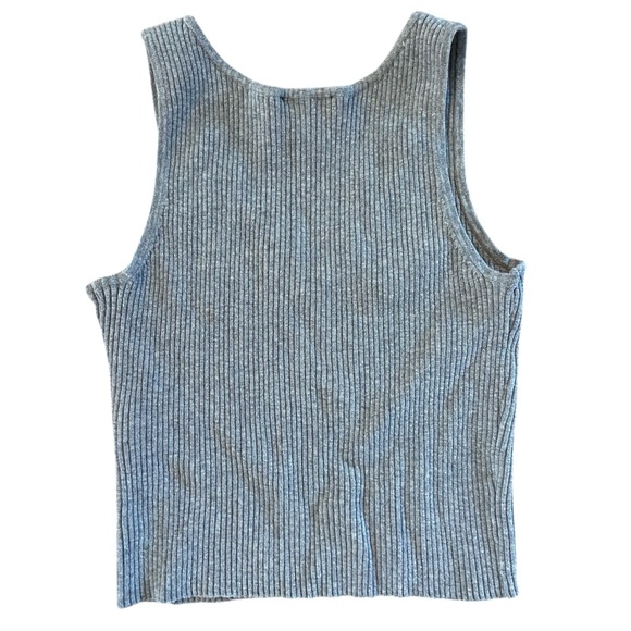 DKNY Super Soft Ribbed Grey Tank Top Women’s Size Medium - Picture 4 of 5